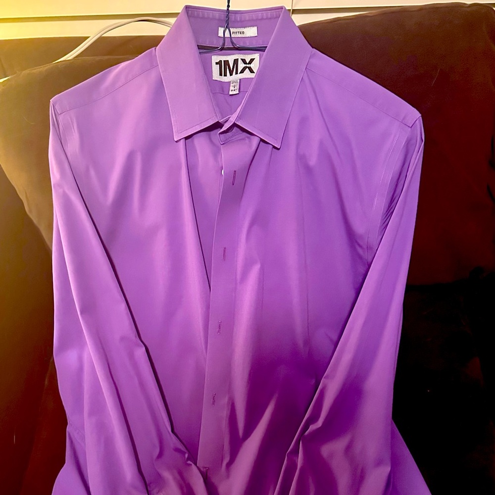 COPY - Express 1MX Fitted Long Sleeve Shirt Size Large Neck 16-161/2